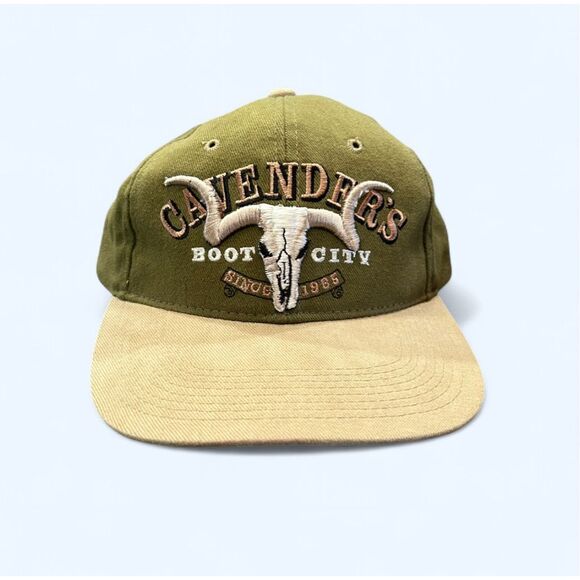 Cavender’s Mens Green SnapBack Hat - Picture 1 of 9
